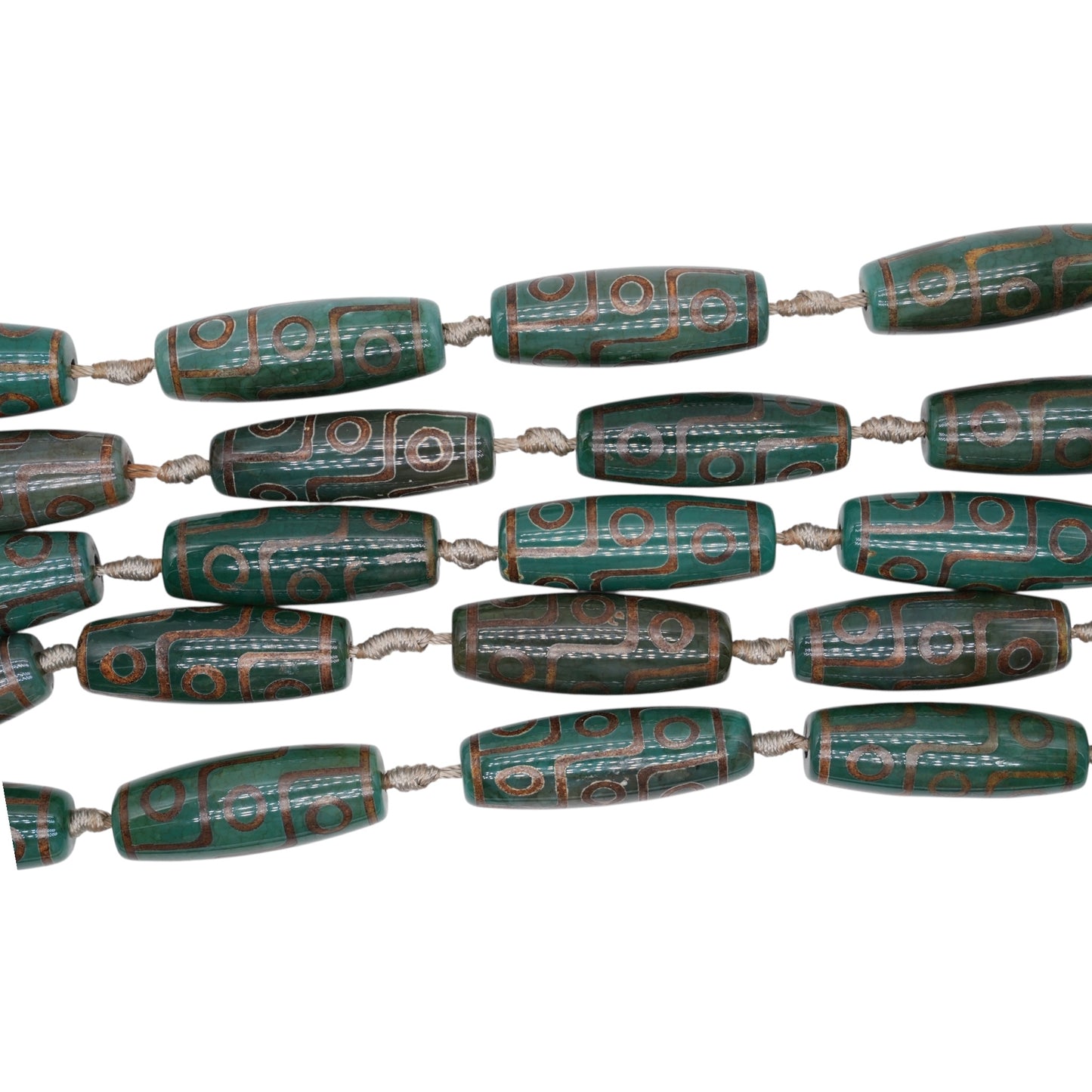 Fil Agate du Tibet Dzi #14x40 mm #30-2