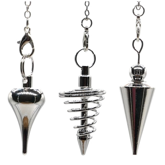 Pendule en laiton argenté (3 formes disponible)