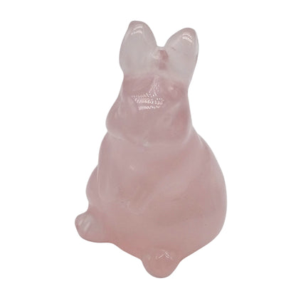 Figurine Lapin en Quartz rose