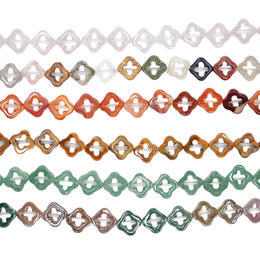 Fil trefle en pierre naturelle reference 37 — 10 mm (7 pierres disponible)