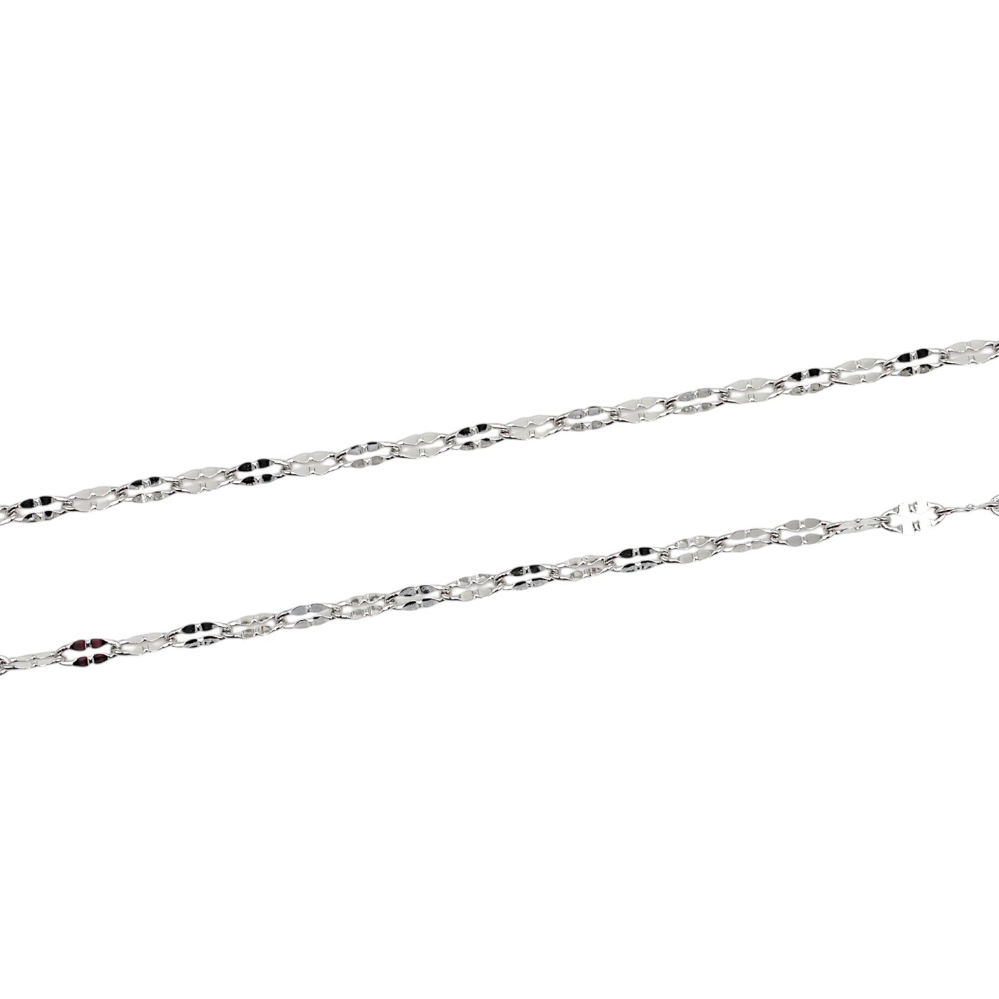 Pack of 10 stainless steel silver chains 50 cm model 24