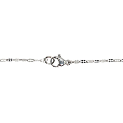 Pack of 10 stainless steel silver chains 50 cm model 24