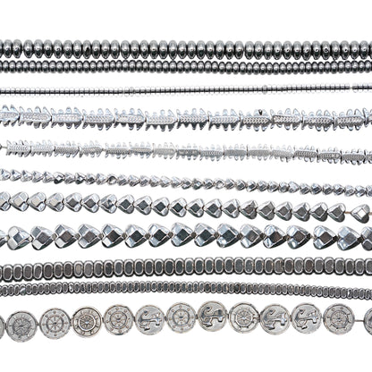 Fil de perle Hématite electroplaquée argenté HEA (270 à 280)
