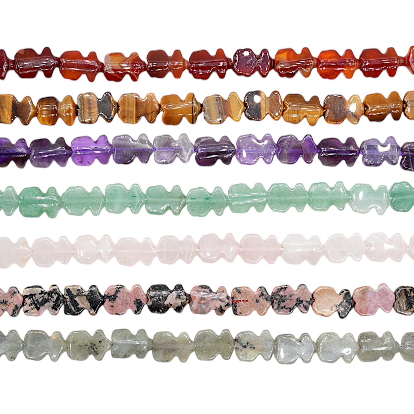 Fil de perles en nounours référence 33 — 15x12 mm (7 pierres disponible)