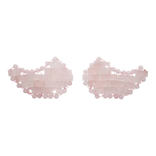 Un lot de 2 Patchs pour contour des yeux en quartz rose