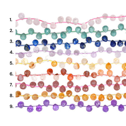 Fil goutte facetté 8x10 mm (9 pierres disponible)