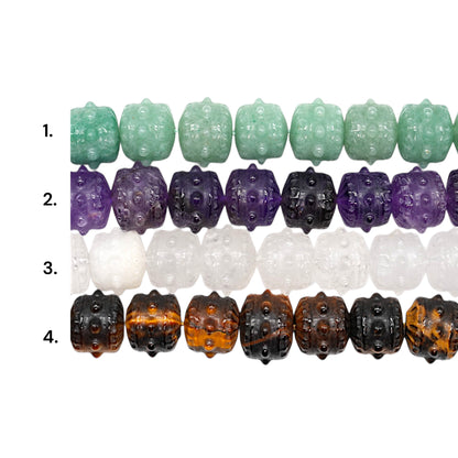 Barrel-shaped studded pearl bead 10 mm reference 65 (4 stones available)
