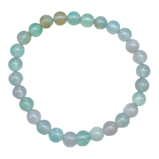 Bracelet enfant 6 mm agate vert A bleu