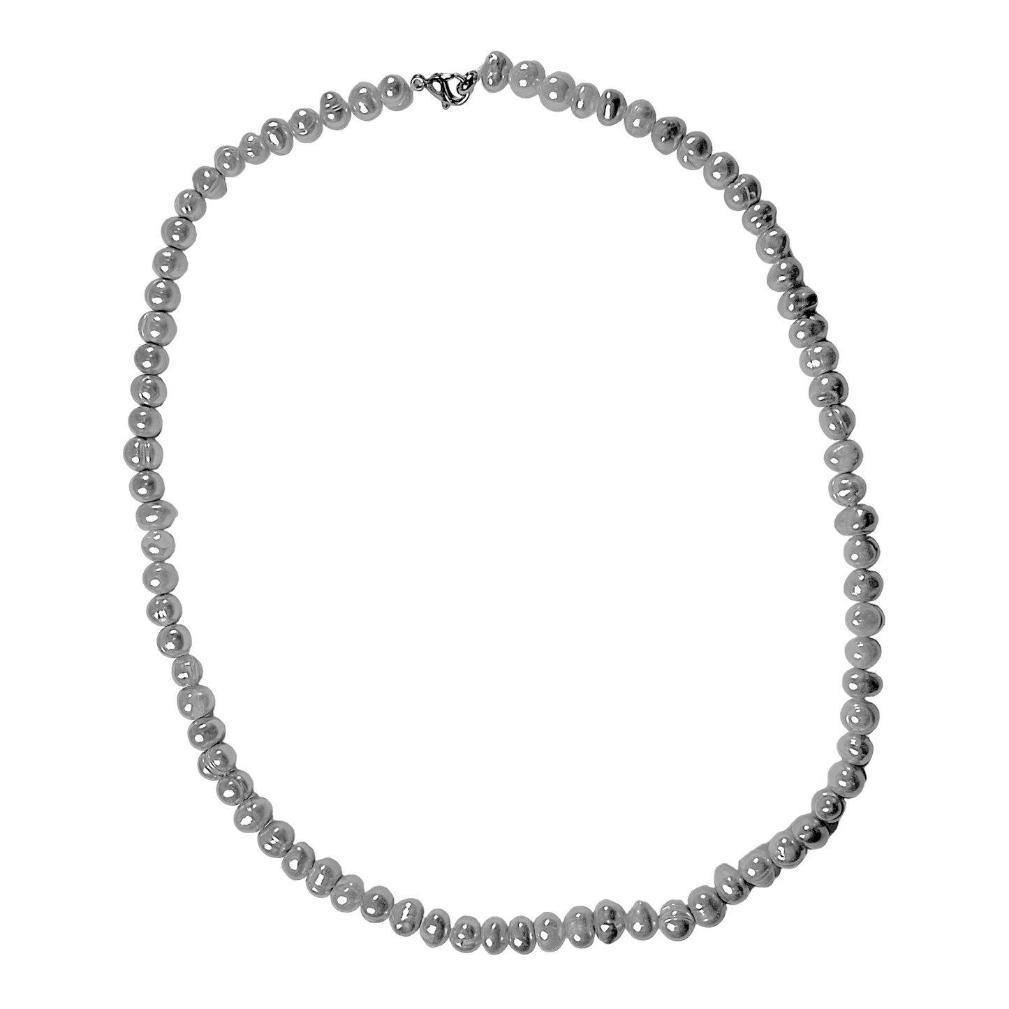 Collier en perles d’eau douce gris G-13