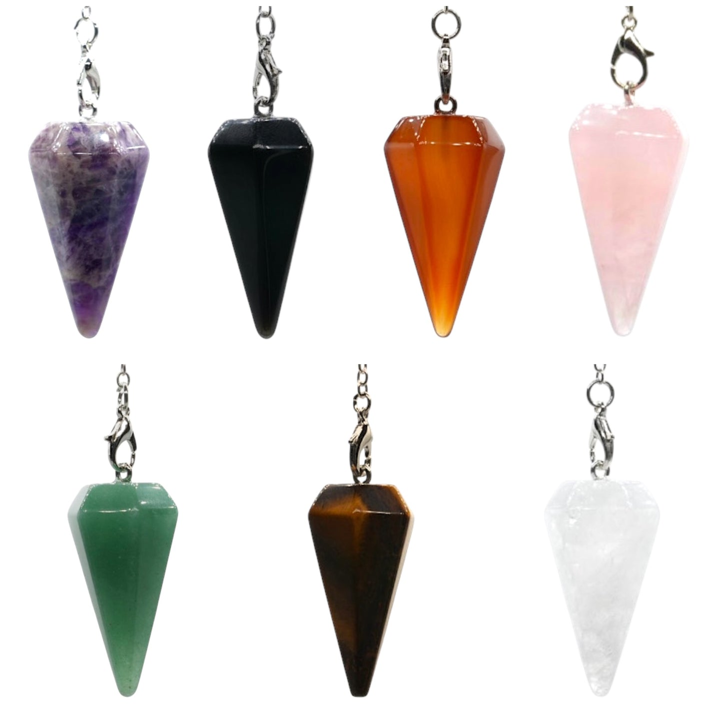 Pendule forme grand cone (8 pierres disponible)