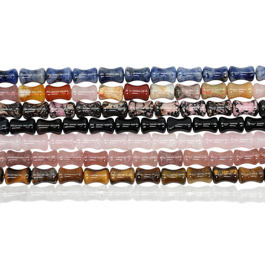 Hourglass-shaped Pearl Strand 8x12 mm (8 beads available)
