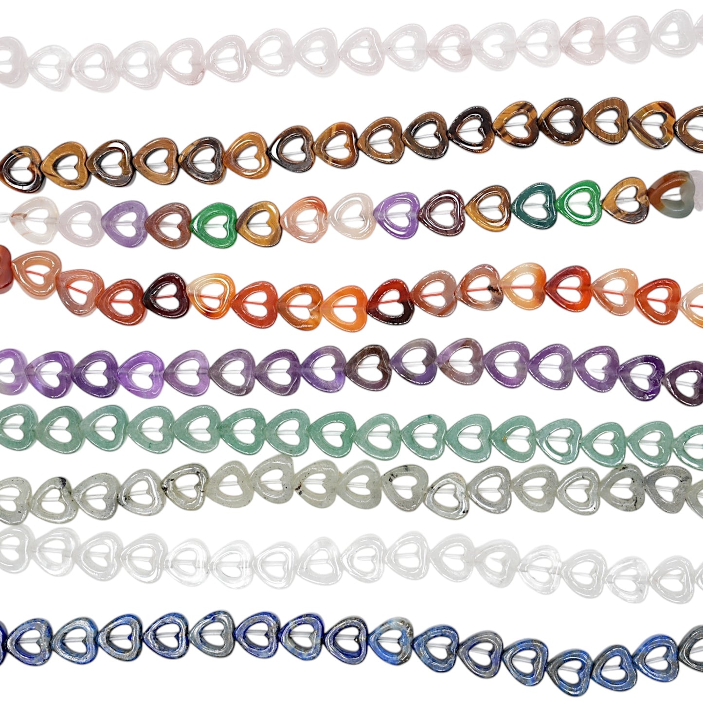 Fil de coeur en pierre naturelle reference 39 — 8 mm (9 pierres disponible)