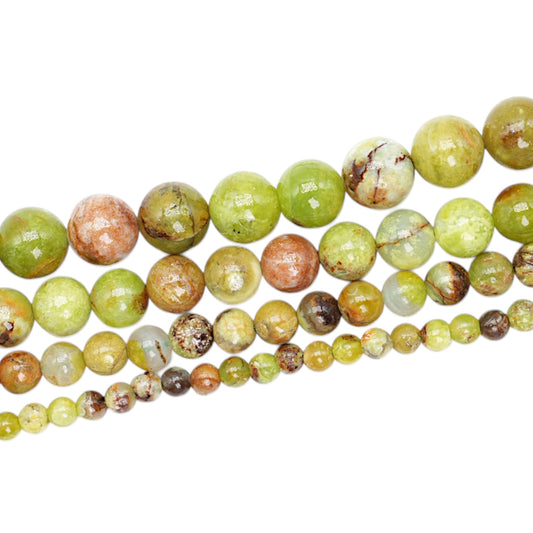Madagascar green opal bead strand A