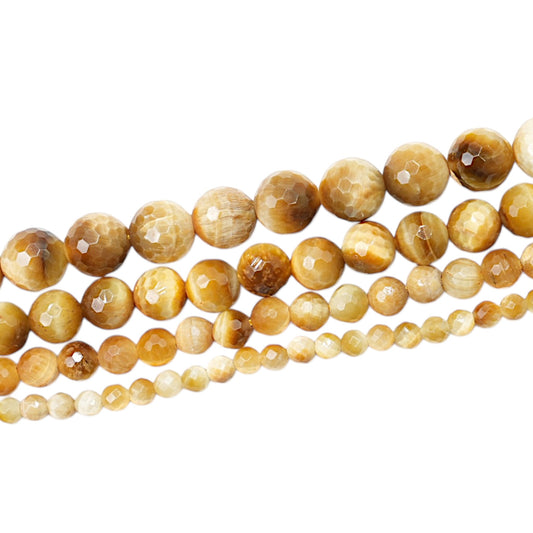 Fil Oeil tigre doré en perle facetté