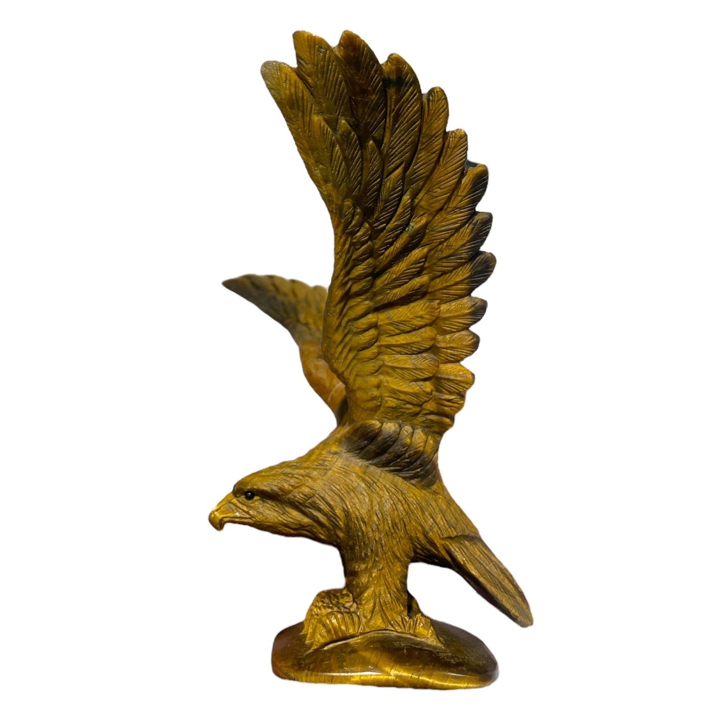 Figurine Aigle en plein vol Oeil de tigre - modele unique