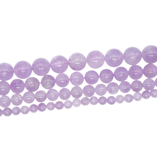 Fil de perle Jade Lilas de Birmanie AA