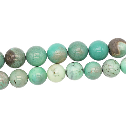 Fil de perles Agate verte chauffée boule (16/18 mm)