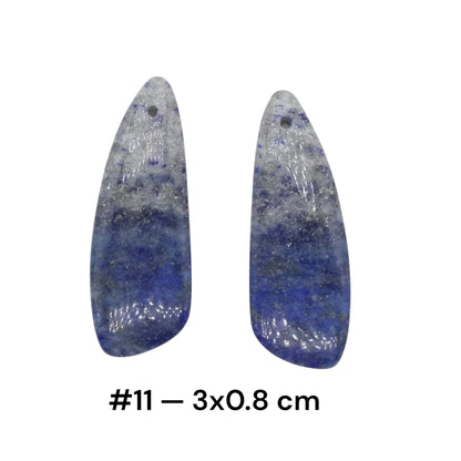 Une paire de deux lapis pour pendentif ou fabrication de boucle d’oreille