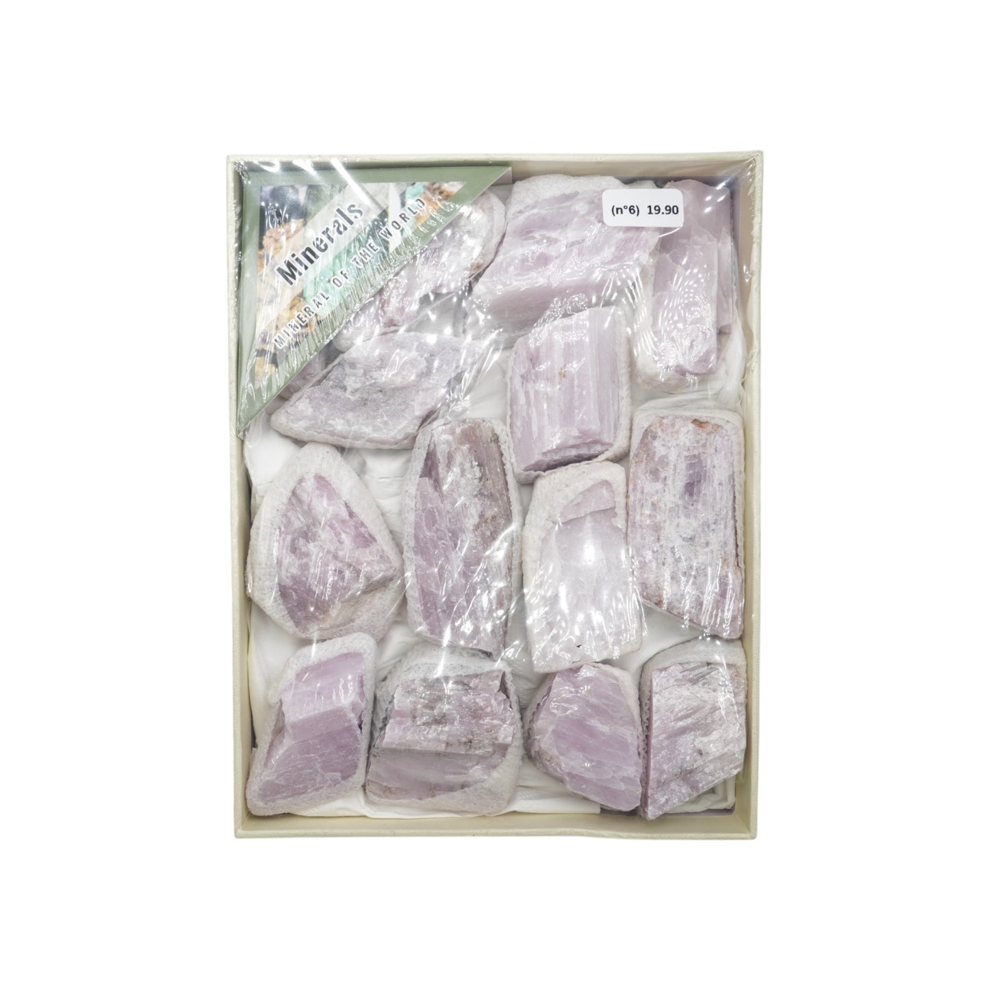 Boîte de Kunzite brute 18x14x4 cm (n°6)