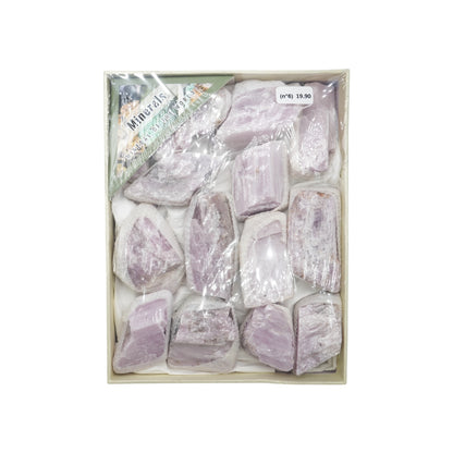 Boîte de Kunzite brute 18x14x4 cm (n°6)