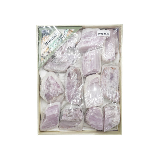 Boîte de Kunzite brute 18x14x4 cm (n°6)