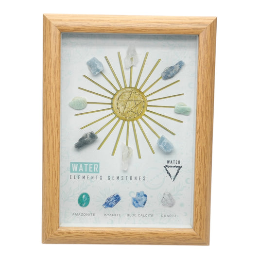 Cadre “Water Element Gemstones” – Pierres Naturelles de l’Élément Eau 20,5x15.5 cm