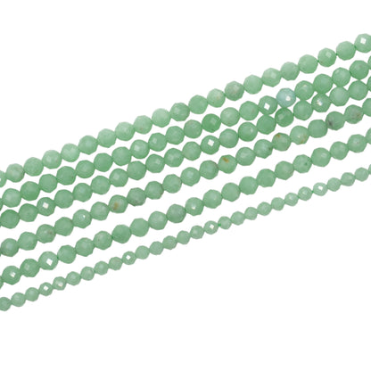 Strand of faceted green Jade beads