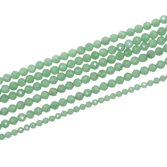 Strand of faceted green Jade beads