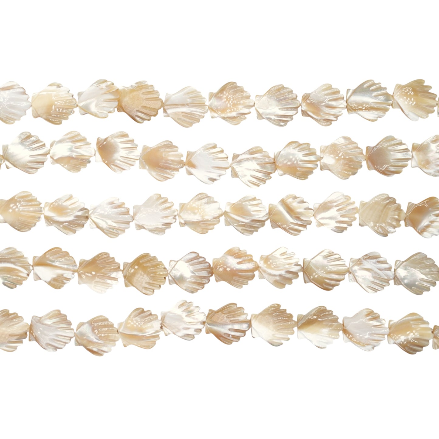 Fil de perle nacre dorée en coquillage 12 mm — percé verticalement