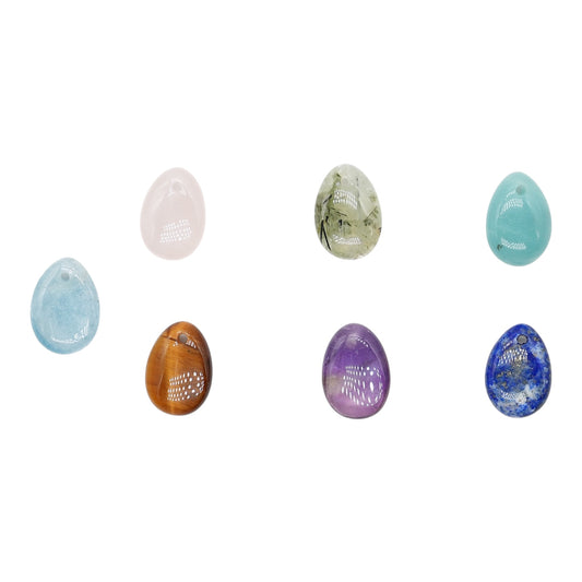 Lot de 5 pendentifs mini gouttes 8x12 mm (7 pierres naturelles disponible)