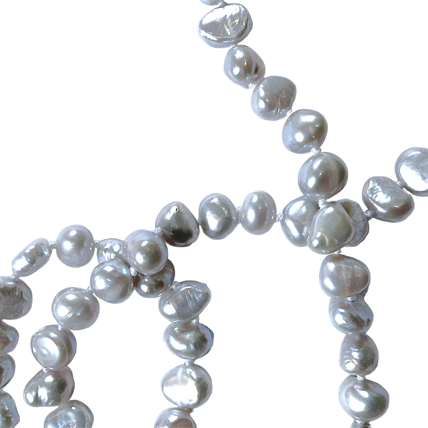 Collier en perles d’eau douce gris G-10