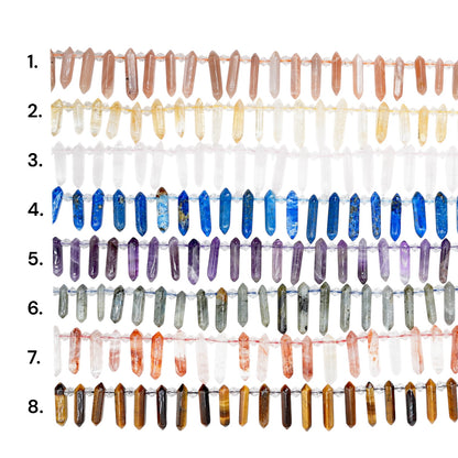 Fil pendentifs pointe 6-8x25-30 mm (15 pierres disponible)