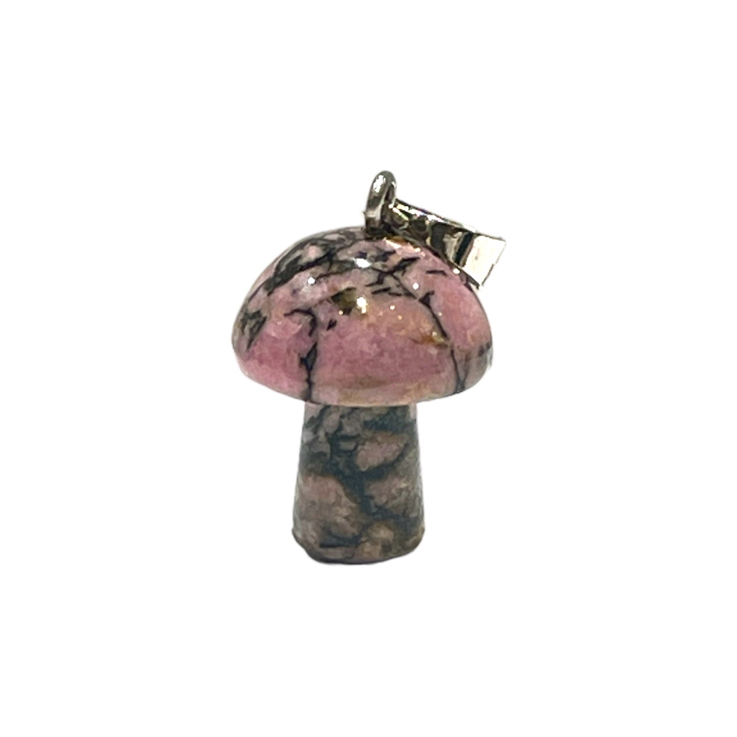 Pendentif Champignon en Rhodonite