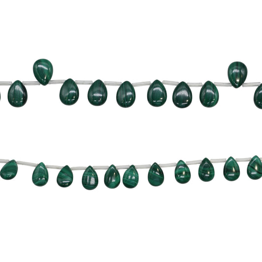 Fil de perles Malachite forme goutte (2 tailles disponible)