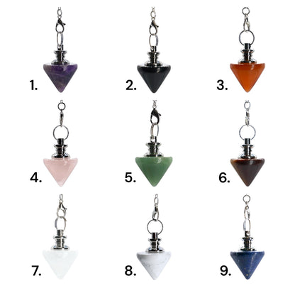 Pendule forme toupie (10 pierres disponible)