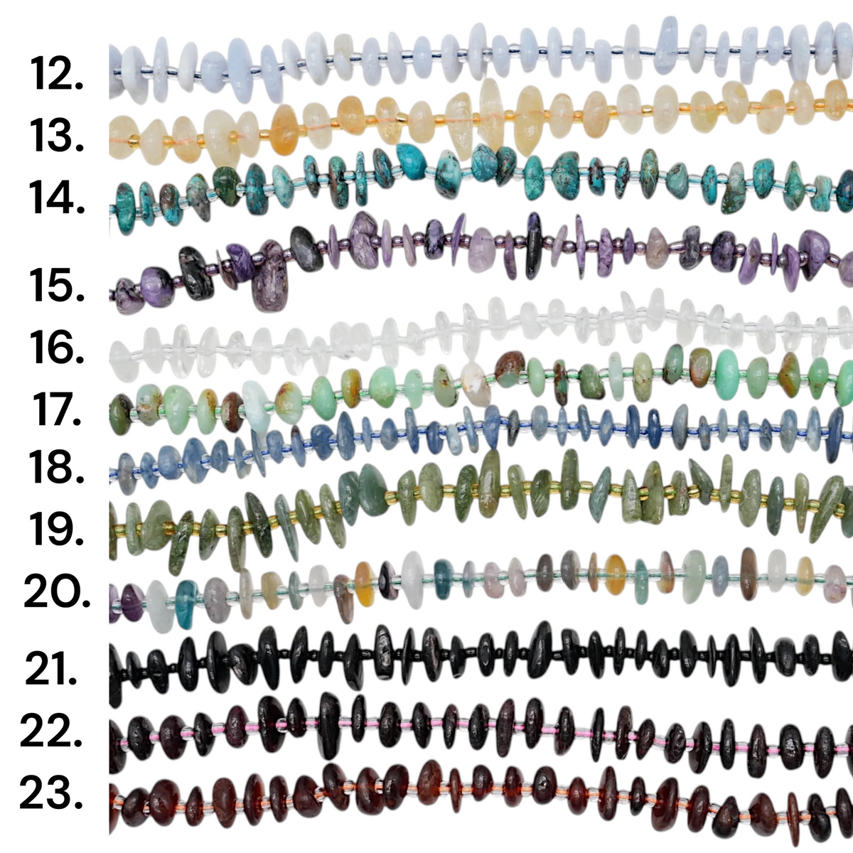 Baroque stone bead strand 5x12 mm (27 beads available)