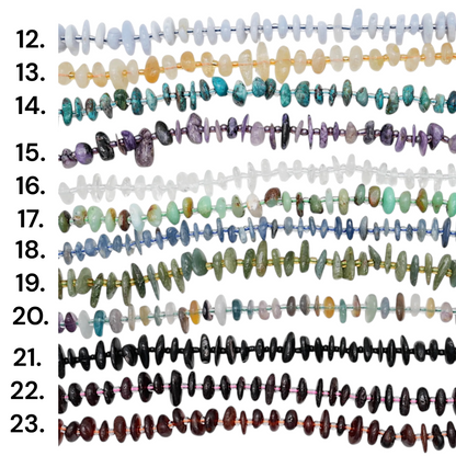 Baroque stone bead strand 5x12 mm (27 beads available)