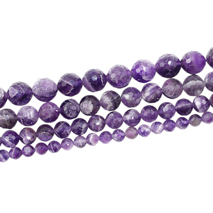 Fil de perles facettées Améthyste chevron