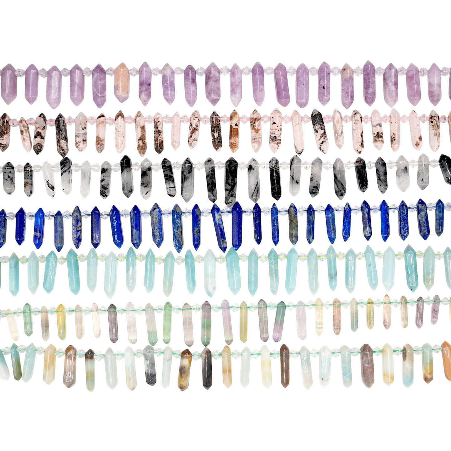 Fil pendentifs pointe 6-8x25-30 mm (15 pierres disponible)