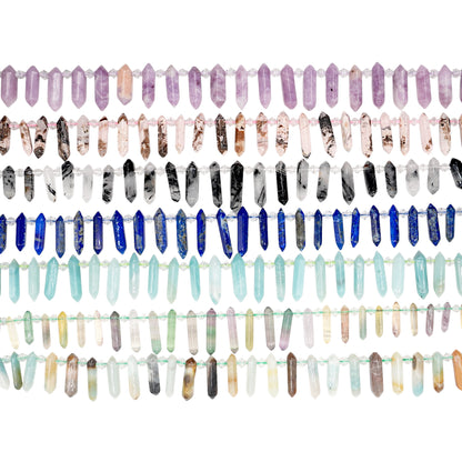 Fil pendentifs pointe 6-8x25-30 mm (15 pierres disponible)