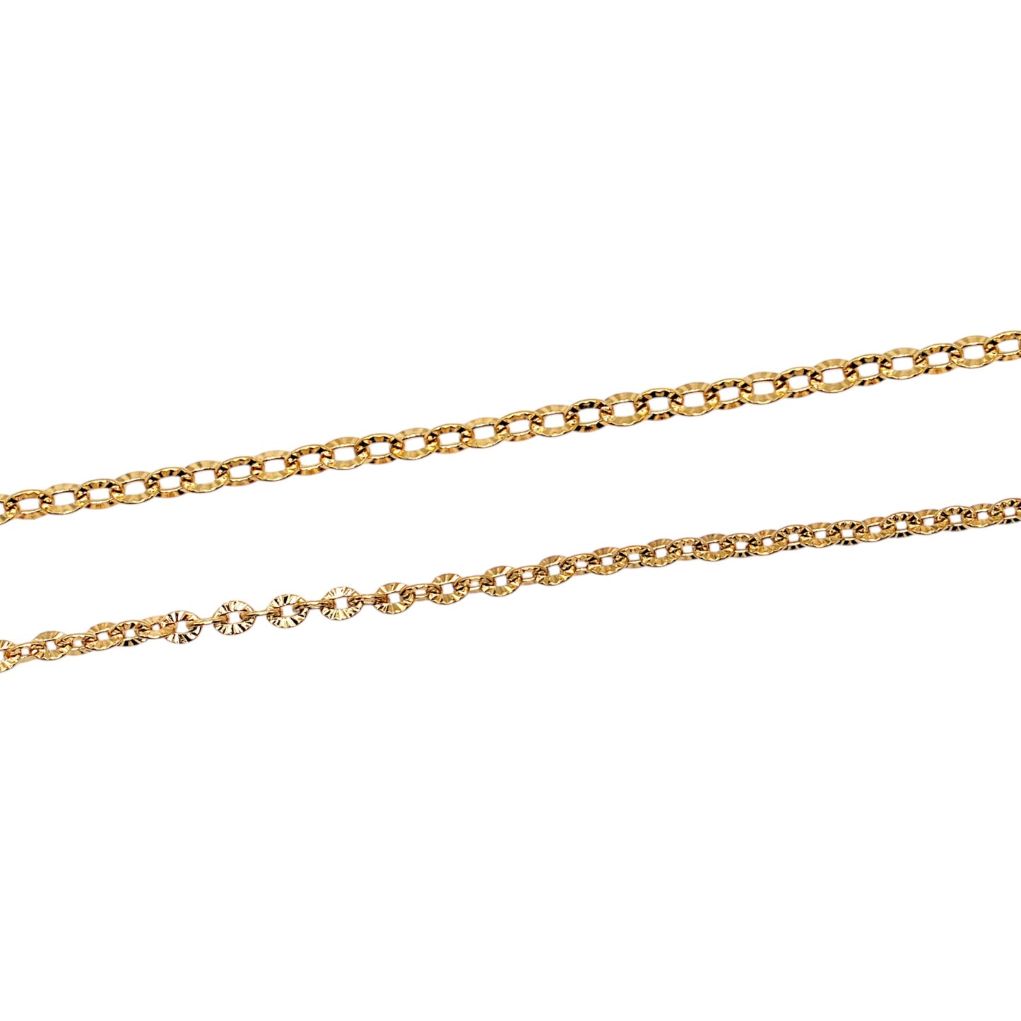10 chaînes en acier doré inoxydable modèle 9 (2 tailles de maillons 0.4/0.5 disponible)