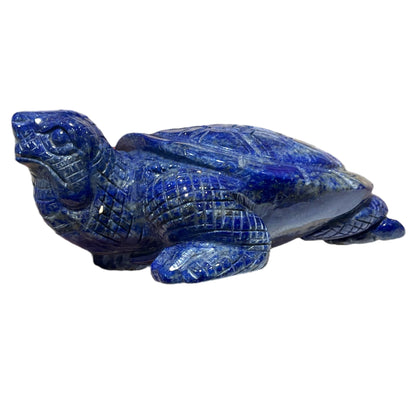 Figurine Tortue en Lapis-lazuli pièce unique numéro TL1