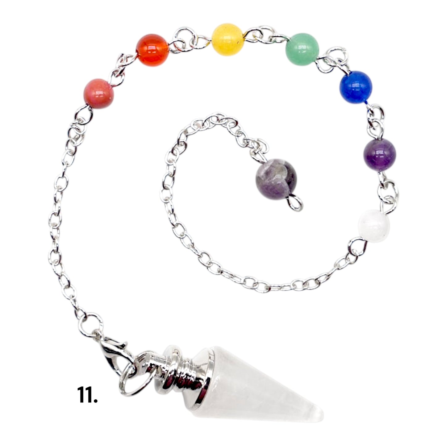 Pendule forme petit cone (11 pierres disponible)