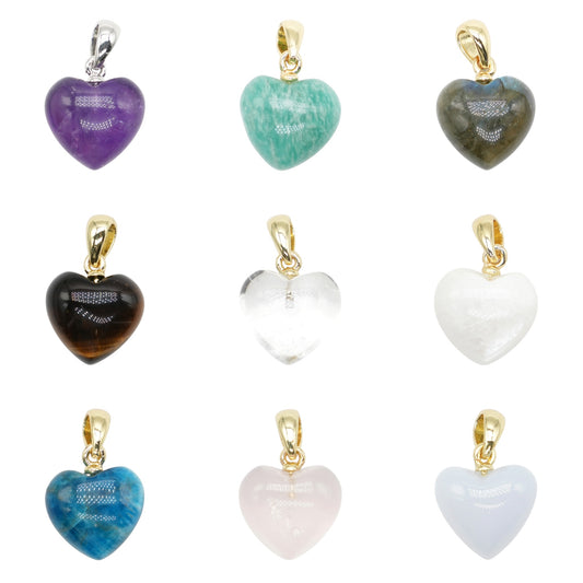 Silver-plated heart pendant 28x26x15mm