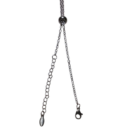 Collier porte pierre 60 cm acier inoxydable (pierre non incluse)