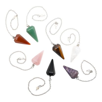 Pendule forme grand cone (8 pierres disponible)