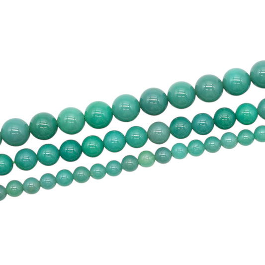 Fil de perle Agate herbe verte