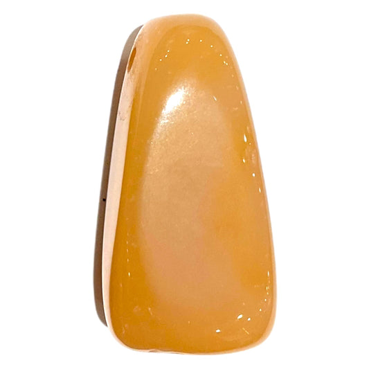 Pendentif forme triangle agate orange percé sur le côté