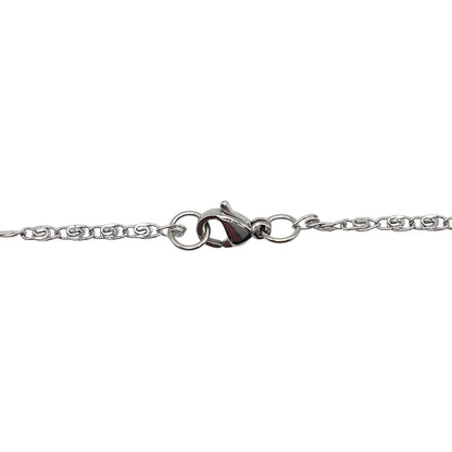 Lot de 10 chaînes en acier inoxydable argenté 45 cm modèle 21