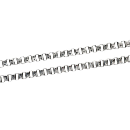 Lot de 5 chaînes en acier inoxydable argenté 60 cm modèle 27 — Taille du maillon 0.4 cm